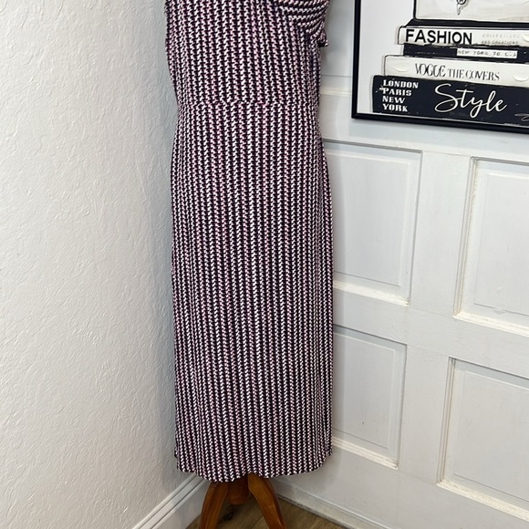 REISS Nia Geometric Print One Shoulder Midi Dress Size 8US - Picture 7 of 10